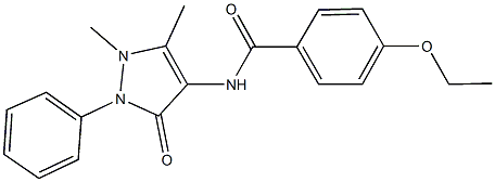 N-(1,5-dimethyl-3-oxo-2-phenyl-2,3-dihydro-1H-pyrazol-4-yl)-4-ethoxybenzamide 구조식 이미지