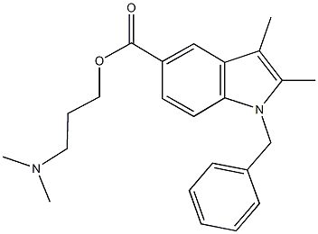 3-(dimethylamino)propyl 1-benzyl-2,3-dimethyl-1H-indole-5-carboxylate Structure