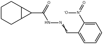 N'-{2-nitrobenzylidene}bicyclo[4.1.0]heptane-7-carbohydrazide 구조식 이미지