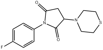 1-(4-fluorophenyl)-3-(4-thiomorpholinyl)-2,5-pyrrolidinedione 구조식 이미지