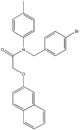 N-(4-bromobenzyl)-N-(4-methylphenyl)-2-(2-naphthyloxy)acetamide Structure