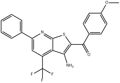 [3-amino-6-phenyl-4-(trifluoromethyl)thieno[2,3-b]pyridin-2-yl](4-methoxyphenyl)methanone 구조식 이미지