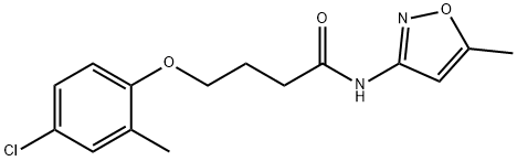 4-(4-chloro-2-methylphenoxy)-N-(5-methyl-3-isoxazolyl)butanamide Structure