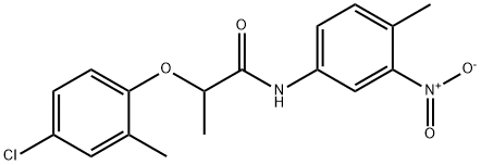2-(4-chloro-2-methylphenoxy)-N-{3-nitro-4-methylphenyl}propanamide 구조식 이미지