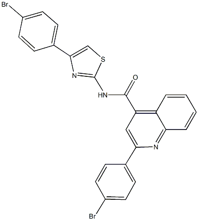 2-(4-bromophenyl)-N-[4-(4-bromophenyl)-1,3-thiazol-2-yl]-4-quinolinecarboxamide Structure