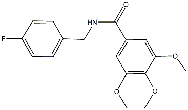 N-(4-fluorobenzyl)-3,4,5-trimethoxybenzamide 구조식 이미지