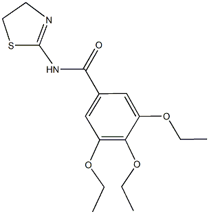 N-(4,5-dihydro-1,3-thiazol-2-yl)-3,4,5-triethoxybenzamide 구조식 이미지