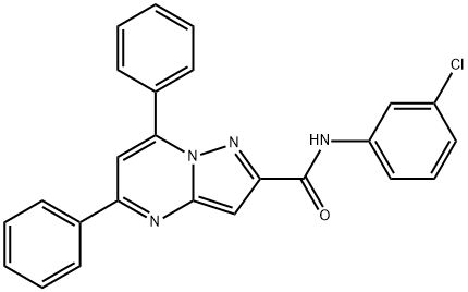 N-(3-chlorophenyl)-5,7-diphenylpyrazolo[1,5-a]pyrimidine-2-carboxamide 구조식 이미지