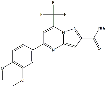 5-(3,4-dimethoxyphenyl)-7-(trifluoromethyl)pyrazolo[1,5-a]pyrimidine-2-carboxamide Structure