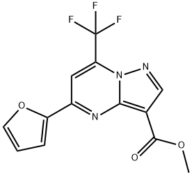 methyl 5-(2-furyl)-7-(trifluoromethyl)pyrazolo[1,5-a]pyrimidine-3-carboxylate Structure