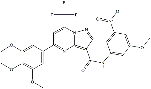 N-{3-nitro-5-methoxyphenyl}-7-(trifluoromethyl)-5-(3,4,5-trimethoxyphenyl)pyrazolo[1,5-a]pyrimidine-3-carboxamide Structure