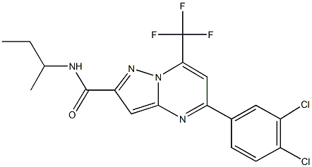 N-(sec-butyl)-5-(3,4-dichlorophenyl)-7-(trifluoromethyl)pyrazolo[1,5-a]pyrimidine-2-carboxamide Structure