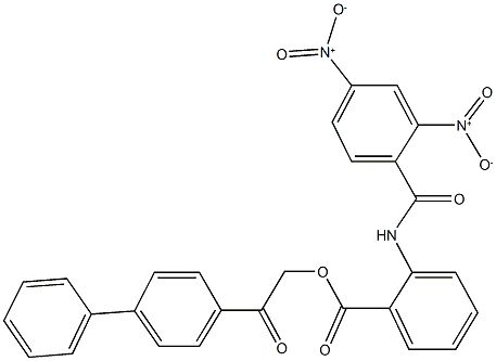 2-[1,1'-biphenyl]-4-yl-2-oxoethyl 2-({2,4-dinitrobenzoyl}amino)benzoate Structure