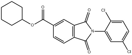cyclohexyl 2-(2,5-dichlorophenyl)-1,3-dioxo-5-isoindolinecarboxylate 구조식 이미지