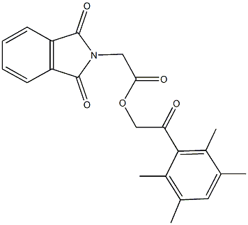 2-oxo-2-(2,3,5,6-tetramethylphenyl)ethyl (1,3-dioxo-1,3-dihydro-2H-isoindol-2-yl)acetate 구조식 이미지