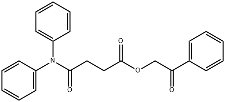 2-oxo-2-phenylethyl 4-(diphenylamino)-4-oxobutanoate 구조식 이미지