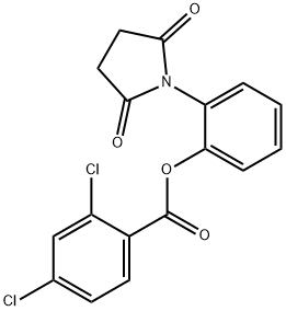 2-(2,5-dioxo-1-pyrrolidinyl)phenyl 2,4-dichlorobenzoate 구조식 이미지
