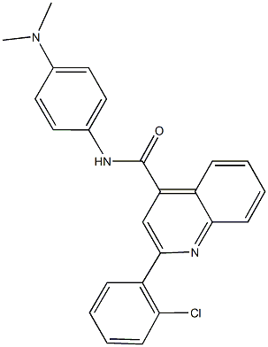 2-(2-chlorophenyl)-N-[4-(dimethylamino)phenyl]-4-quinolinecarboxamide Structure