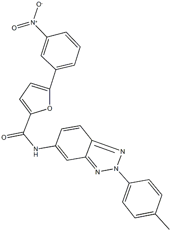 5-{3-nitrophenyl}-N-[2-(4-methylphenyl)-2H-1,2,3-benzotriazol-5-yl]-2-furamide Structure