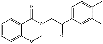 2-(3,4-dimethylphenyl)-2-oxoethyl 2-methoxybenzoate 구조식 이미지