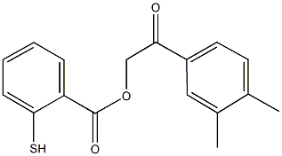 2-(3,4-dimethylphenyl)-2-oxoethyl 2-sulfanylbenzoate 구조식 이미지