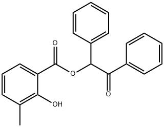 2-oxo-1,2-diphenylethyl 2-hydroxy-3-methylbenzoate 구조식 이미지