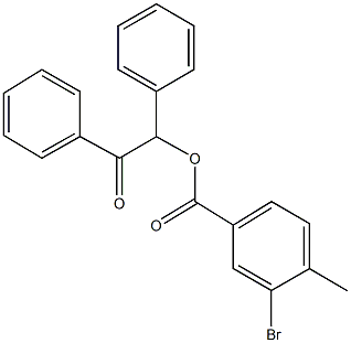 2-oxo-1,2-diphenylethyl 3-bromo-4-methylbenzoate 구조식 이미지