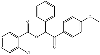 2-(4-methoxyphenyl)-2-oxo-1-phenylethyl 2-chlorobenzoate 구조식 이미지