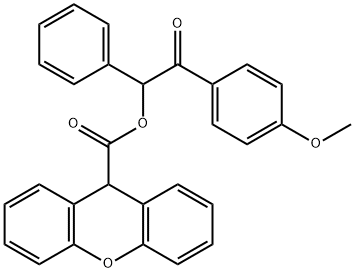 2-(4-methoxyphenyl)-2-oxo-1-phenylethyl 9H-xanthene-9-carboxylate 구조식 이미지