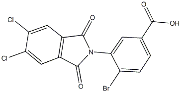 4-bromo-3-(5,6-dichloro-1,3-dioxo-1,3-dihydro-2H-isoindol-2-yl)benzoic acid Structure