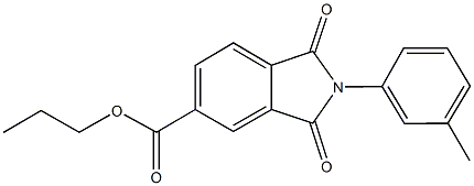 propyl 2-(3-methylphenyl)-1,3-dioxo-5-isoindolinecarboxylate Structure
