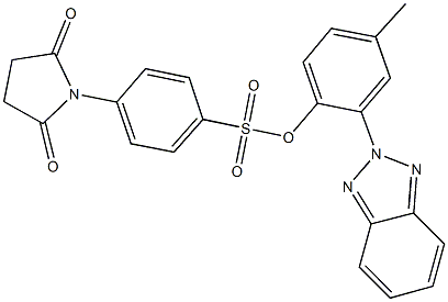 2-(2H-1,2,3-benzotriazol-2-yl)-4-methylphenyl 4-(2,5-dioxo-1-pyrrolidinyl)benzenesulfonate Structure