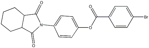 4-(1,3-dioxooctahydro-2H-isoindol-2-yl)phenyl 4-bromobenzoate Structure