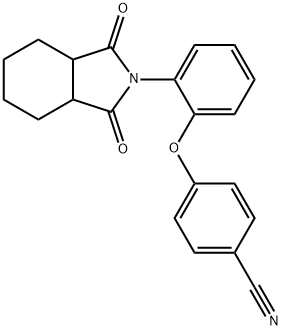 4-[2-(1,3-dioxooctahydro-2H-isoindol-2-yl)phenoxy]benzonitrile 구조식 이미지