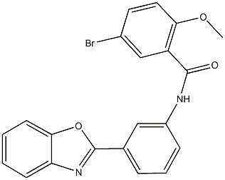 N-[3-(1,3-benzoxazol-2-yl)phenyl]-5-bromo-2-methoxybenzamide Structure