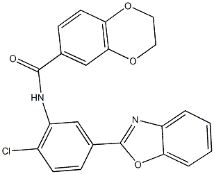 N-[5-(1,3-benzoxazol-2-yl)-2-chlorophenyl]-2,3-dihydro-1,4-benzodioxine-6-carboxamide Structure