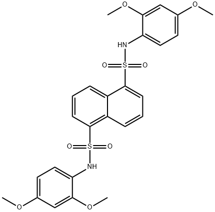 N~1~,N~5~-bis(2,4-dimethoxyphenyl)naphthalene-1,5-disulfonamide Structure