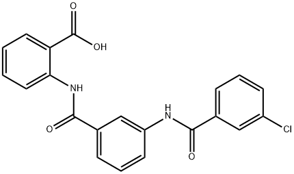 2-({3-[(3-chlorobenzoyl)amino]benzoyl}amino)benzoic acid Structure