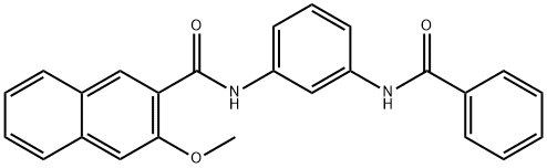 N-[3-(benzoylamino)phenyl]-3-methoxy-2-naphthamide 구조식 이미지