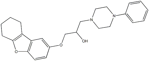 1-(4-phenyl-1-piperazinyl)-3-(6,7,8,9-tetrahydrodibenzo[b,d]furan-2-yloxy)-2-propanol Structure