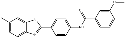 3-methoxy-N-[4-(6-methyl-1,3-benzothiazol-2-yl)phenyl]benzamide Structure