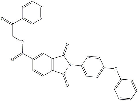 2-oxo-2-phenylethyl 1,3-dioxo-2-(4-phenoxyphenyl)isoindoline-5-carboxylate 구조식 이미지