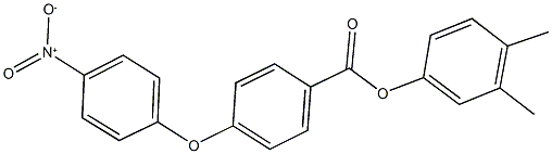 3,4-dimethylphenyl 4-{4-nitrophenoxy}benzoate 구조식 이미지