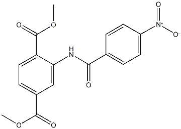 dimethyl 2-({4-nitrobenzoyl}amino)terephthalate Structure