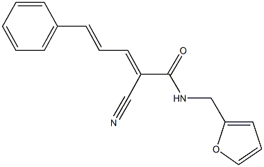 2-cyano-N-(2-furylmethyl)-5-phenyl-2,4-pentadienamide Structure