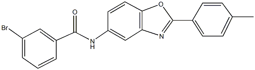 3-bromo-N-[2-(4-methylphenyl)-1,3-benzoxazol-5-yl]benzamide Structure