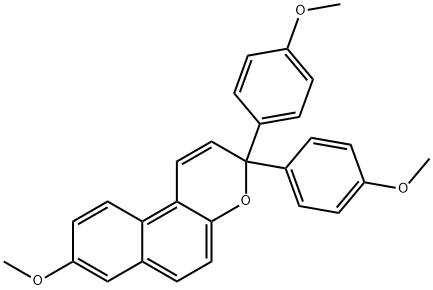 8-(methyloxy)-3,3-bis[4-(methyloxy)phenyl]-3H-benzo[f]chromene Structure