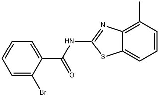 2-bromo-N-(4-methyl-1,3-benzothiazol-2-yl)benzamide Structure