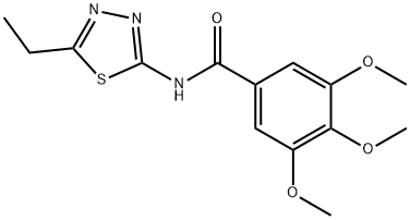 N-(5-ethyl-1,3,4-thiadiazol-2-yl)-3,4,5-trimethoxybenzamide 구조식 이미지