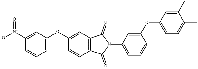 2-[3-(3,4-dimethylphenoxy)phenyl]-5-{3-nitrophenoxy}-1H-isoindole-1,3(2H)-dione Structure